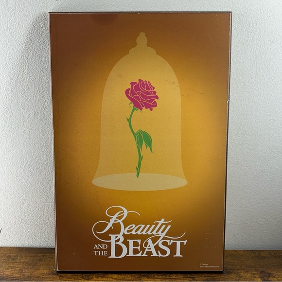 Disney Belle Beauty & The Beast Wooden Sign Wall Decor 19"x12"Princess Lots Of 2 - Picture 6 of 8